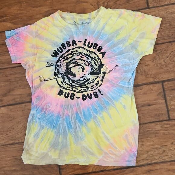 Adult Swim Rick and Morty Ripple Junction XL women's Cotton tie dye t-shirt - Picture 1 of 4